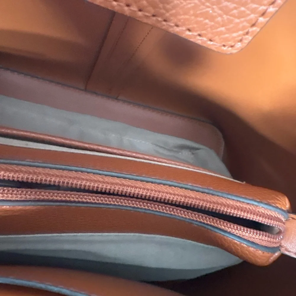 Nanette Lepore Orange Leather Shoulder Bag - Picture 9 of 11